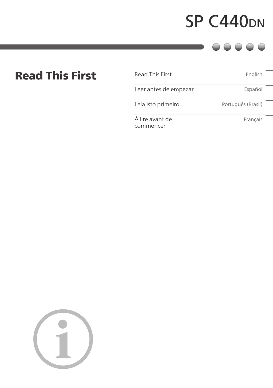 RICOH SP C440DN MANUAL Pdf Download | ManualsLib