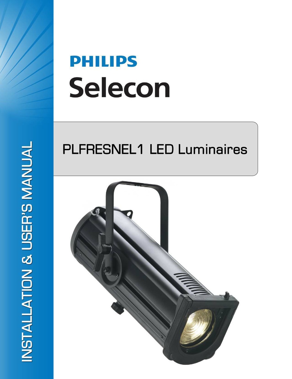 PHILIPS PLFRESNEL 1 LED LUMINAIRES INSTALLATION & USER MANUAL Pdf