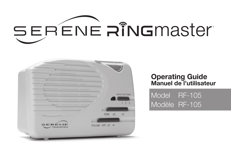 SERENE RINGMASTER RF105 OPERATING MANUAL Pdf Download ManualsLib