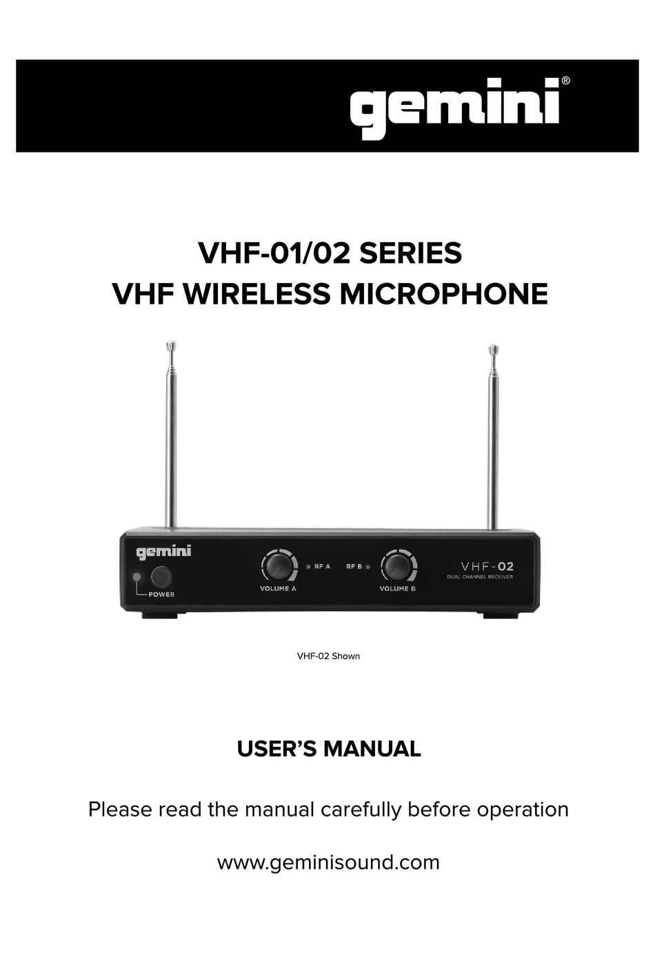 GEMINI VHF 01 SERIES USER MANUAL Pdf Download ManualsLib