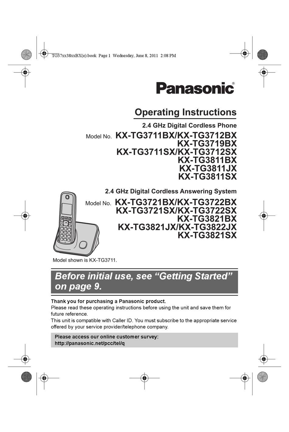 Panasonic Cordless Phones Manuals User Guide