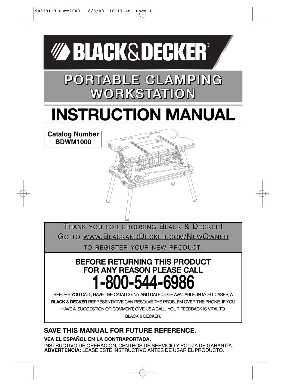 BLACK & DECKER BDWM1000 INSTRUCTION MANUAL Pdf Download | ManualsLib