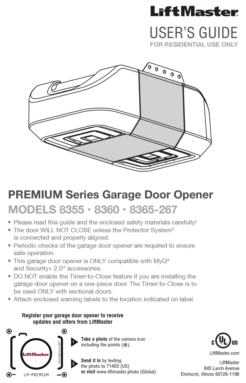 CHAMBERLAIN 8355 USER MANUAL Pdf Download ManualsLib