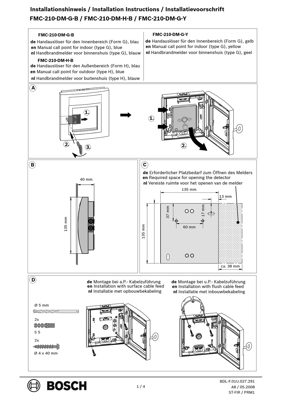 BOSCH FMC210DMGB INSTALLATION INSTRUCTIONS Pdf Download ManualsLib