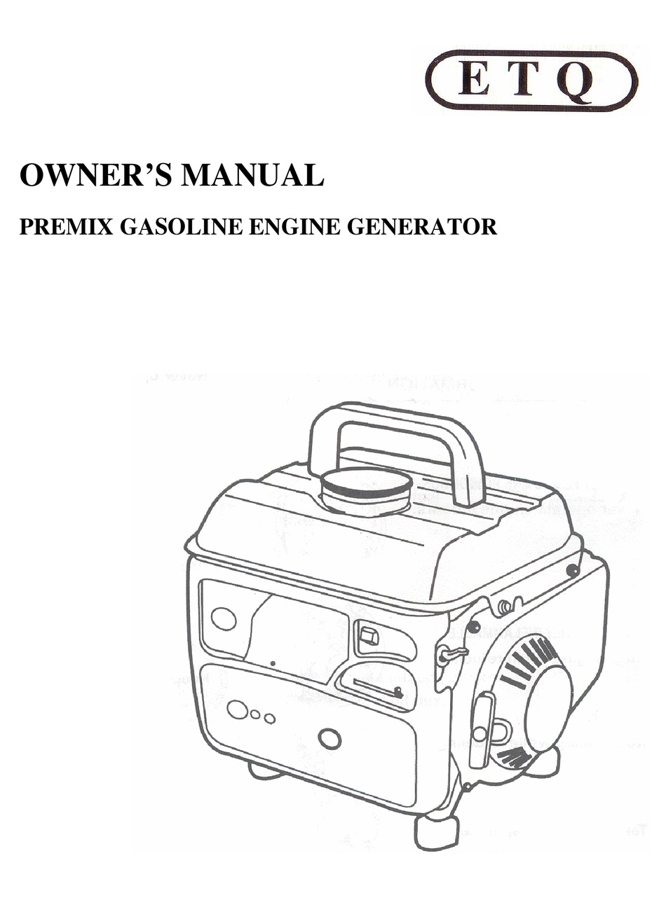 ETQ TG1200 OWNER'S MANUAL Pdf Download ManualsLib