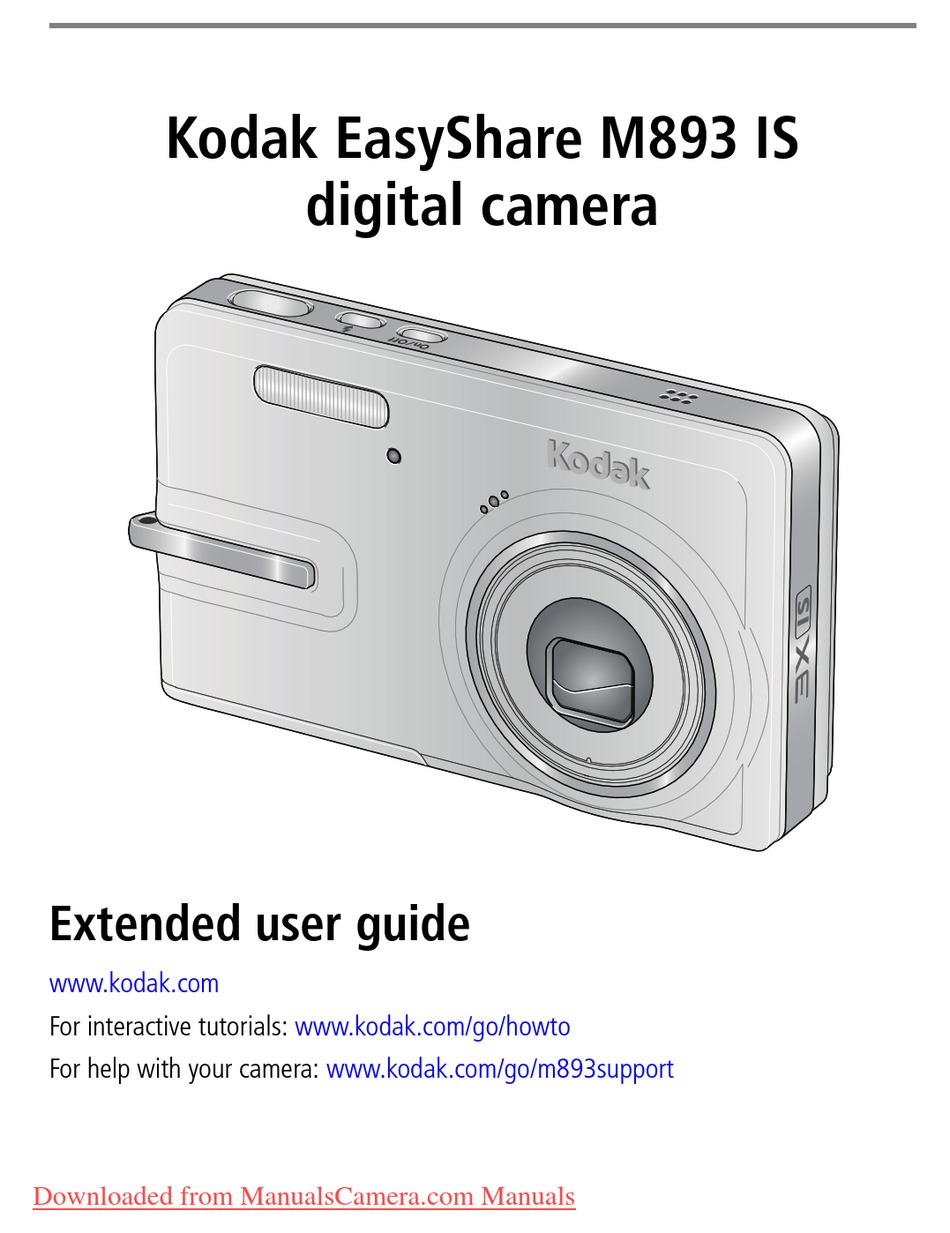 KODAK EASYSHARE M893 IS EXTENDED USER MANUAL Pdf Download ManualsLib