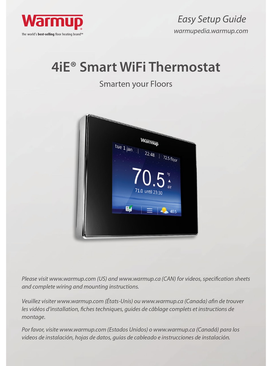 warmup thermostat 4ie manual