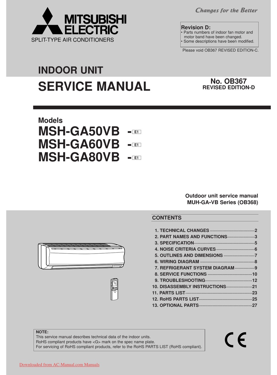 Mitsubishi msh ga50vb