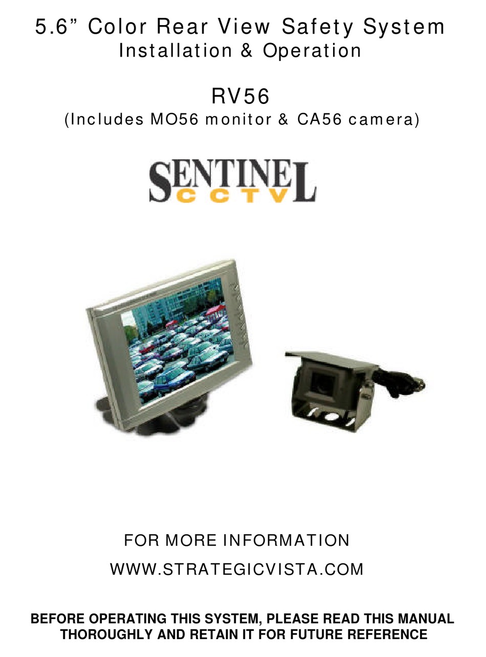 SENTINEL CCTV RV56 INSTALLATION & OPERATION MANUAL Pdf Download