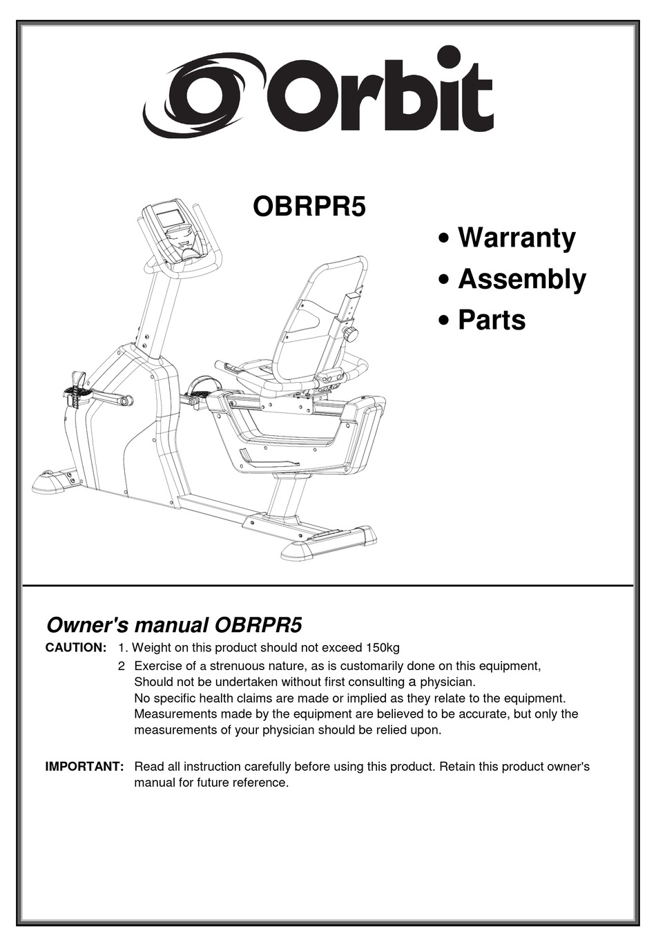 ORBIT OBRPR5 OWNER