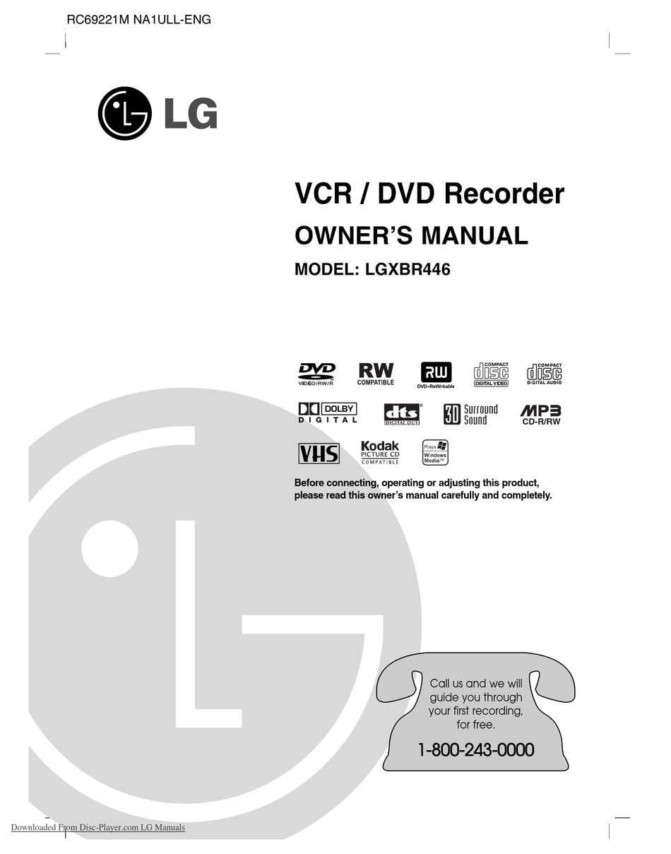 LG LGXBR446 OWNER'S MANUAL Pdf Download | ManualsLib