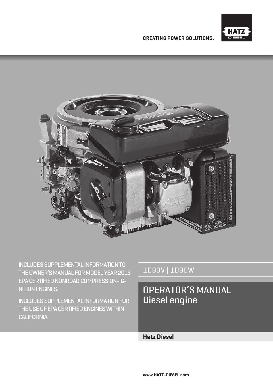 Hatz 1d90v Operator's Manual Pdf Download 