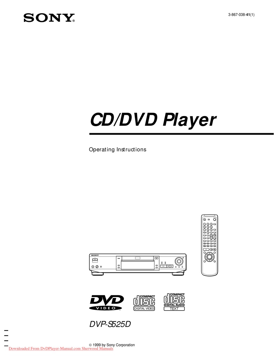 Sony Dvp S525d Operating Instructions Manual Pdf Download Manualslib