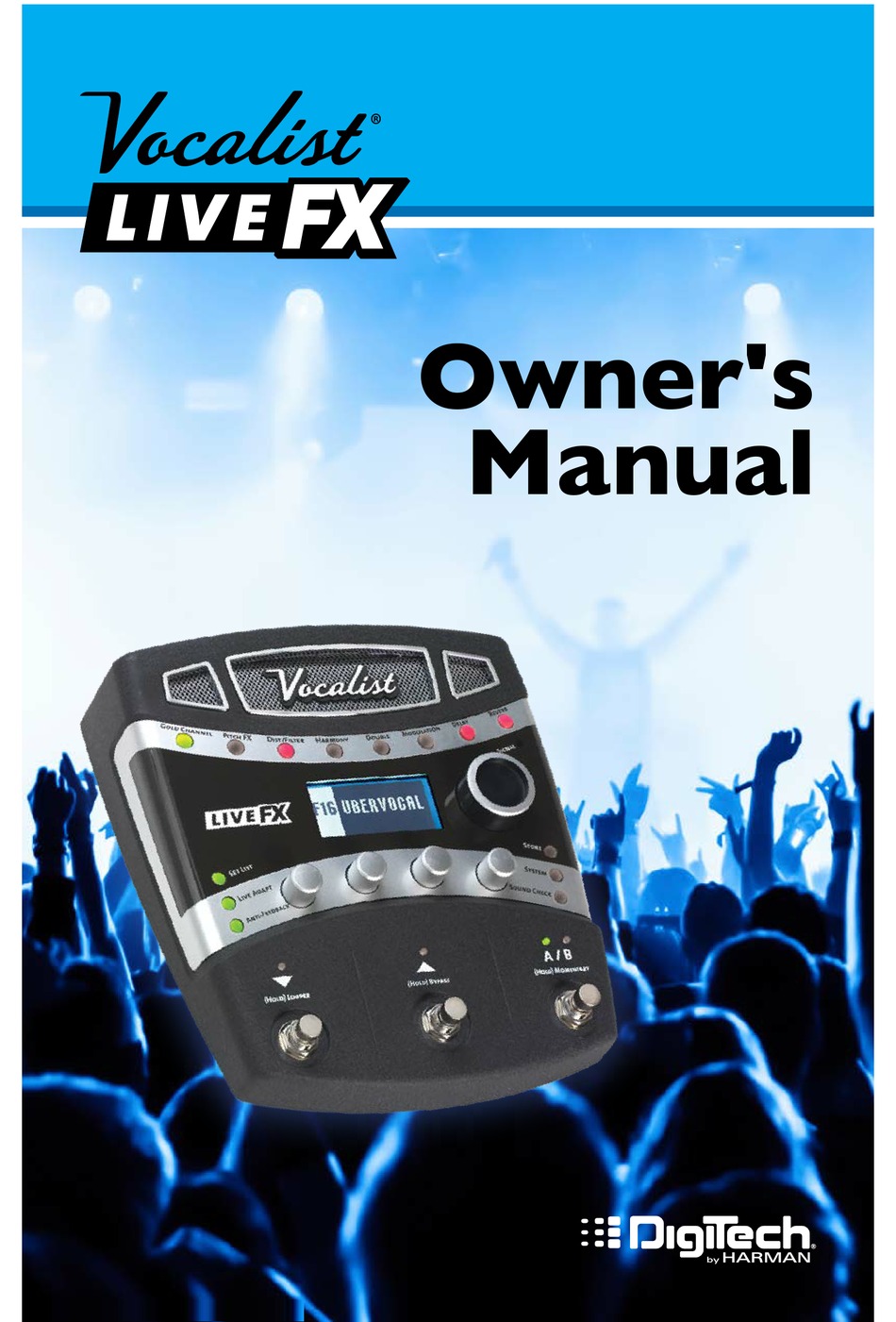 DIGITECH VOCALIST LIVE FX OWNER'S MANUAL Pdf Download ManualsLib