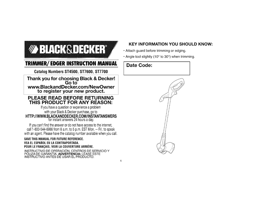 black and decker st4500