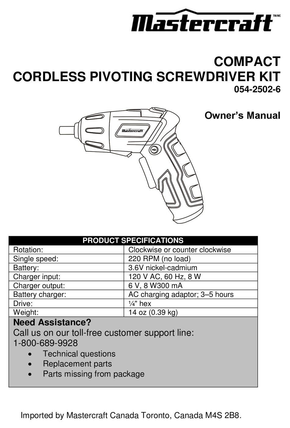 MASTERCRAFT 054-2502-6 OWNER'S MANUAL Pdf Download | ManualsLib