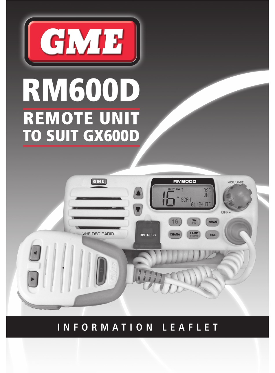 GME RM600D INFORMATION MANUAL Pdf Download ManualsLib