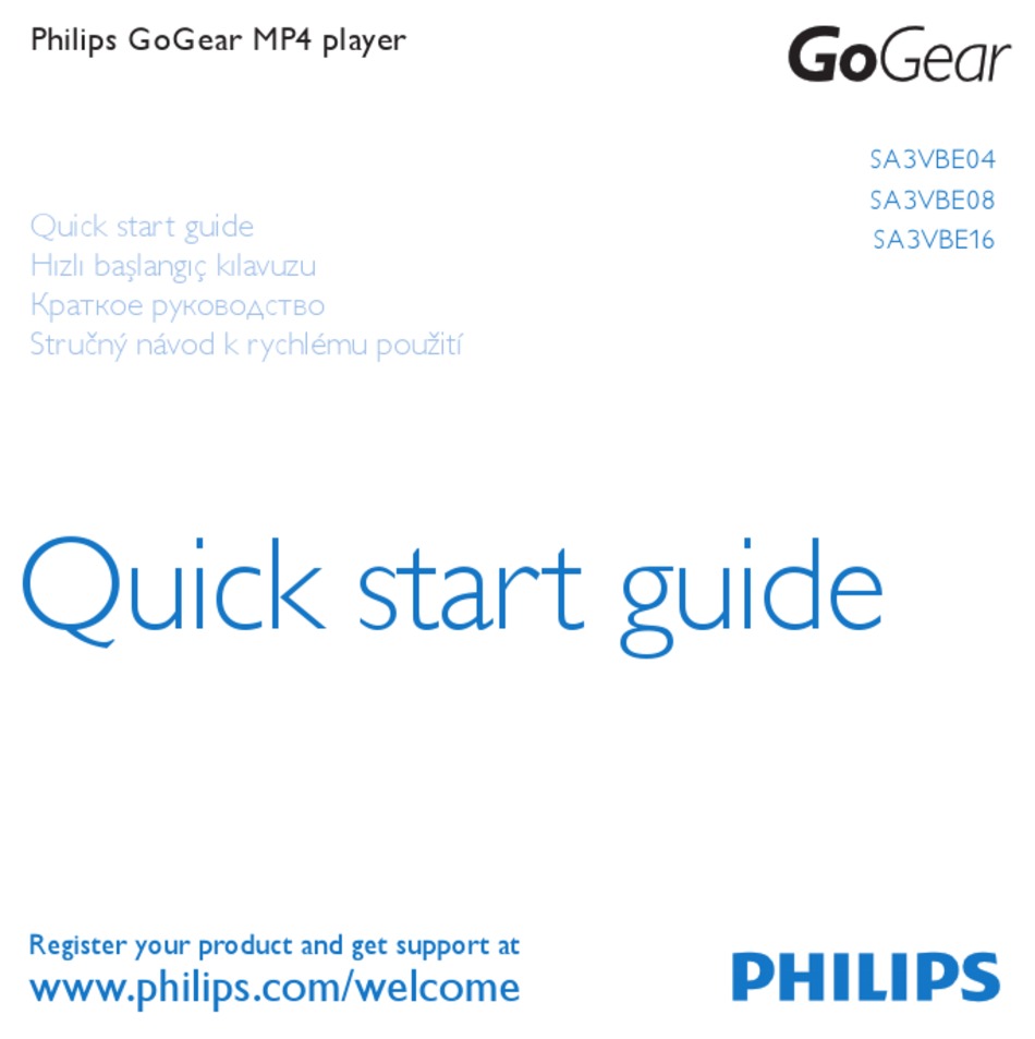 PHILIPS SA3VBE04 QUICK START MANUAL Pdf Download | ManualsLib