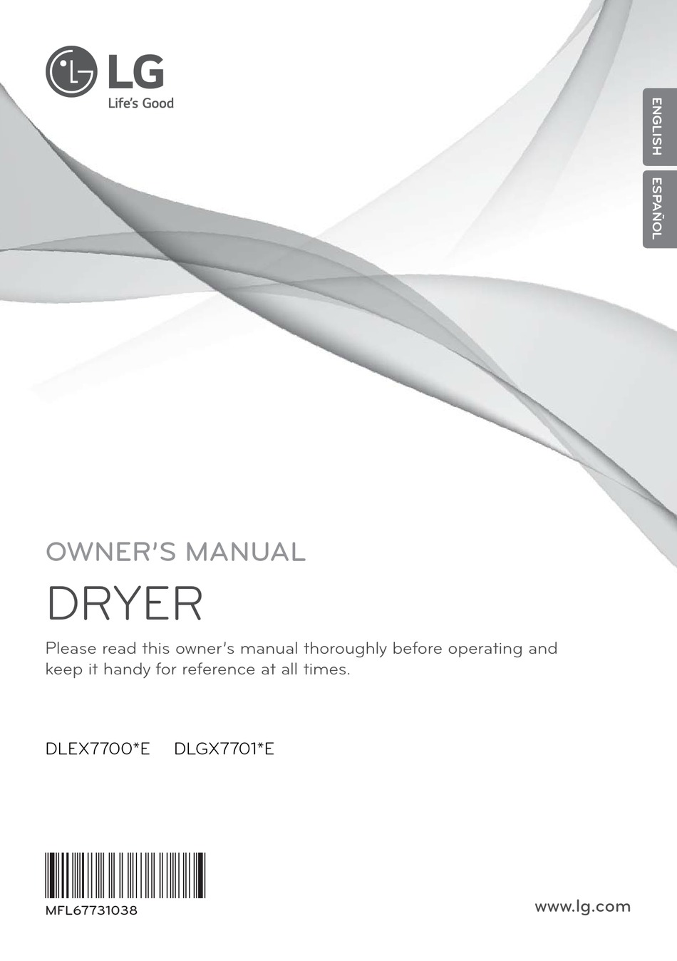 LG DLEX7700*E OWNER'S MANUAL Pdf Download | ManualsLib