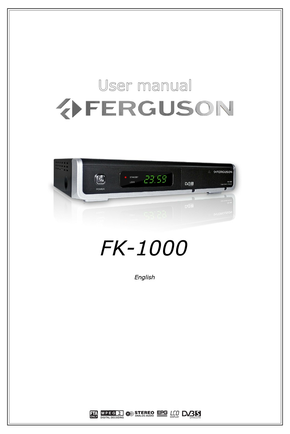 Ferguson Fk 1000 User Manual Pdf Download Manualslib