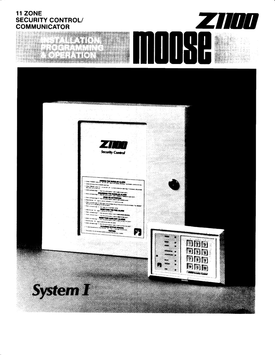 MOOSE Z1100 INSTALLATION, PROGRAMMING & OPERATION MANUAL Pdf Download