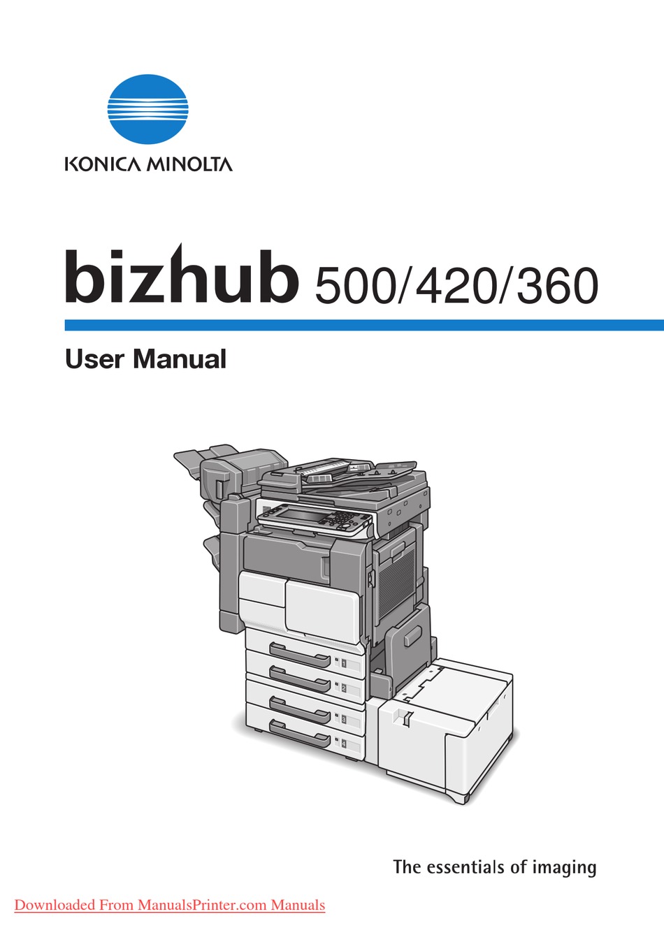 KONICA MINOLTA BIZHUB 500 USER MANUAL Pdf Download | ManualsLib