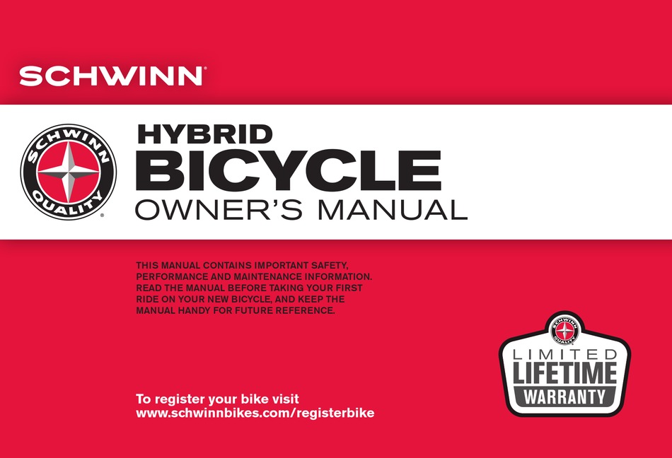 Parts Identification Schwinn HYBRID BICYCLE Owner s Manual Page