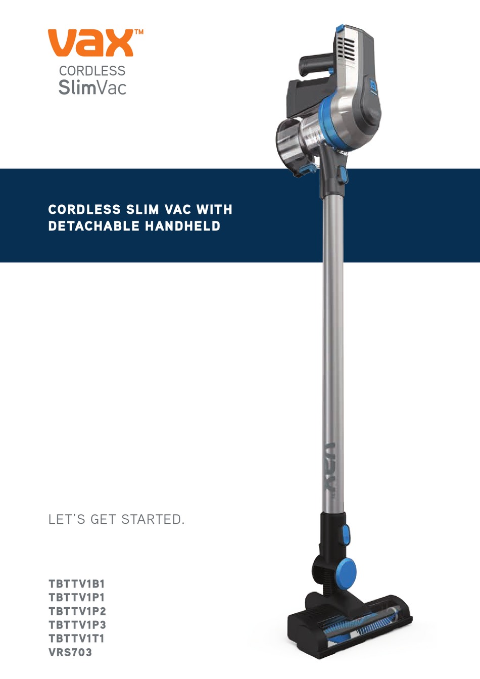 VAX TBTTV1B1 LET'S GET STARTED Pdf 