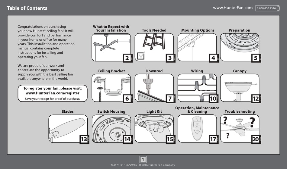 HUNTER M3571-01 INSTRUCTION MANUAL Pdf Download | ManualsLib