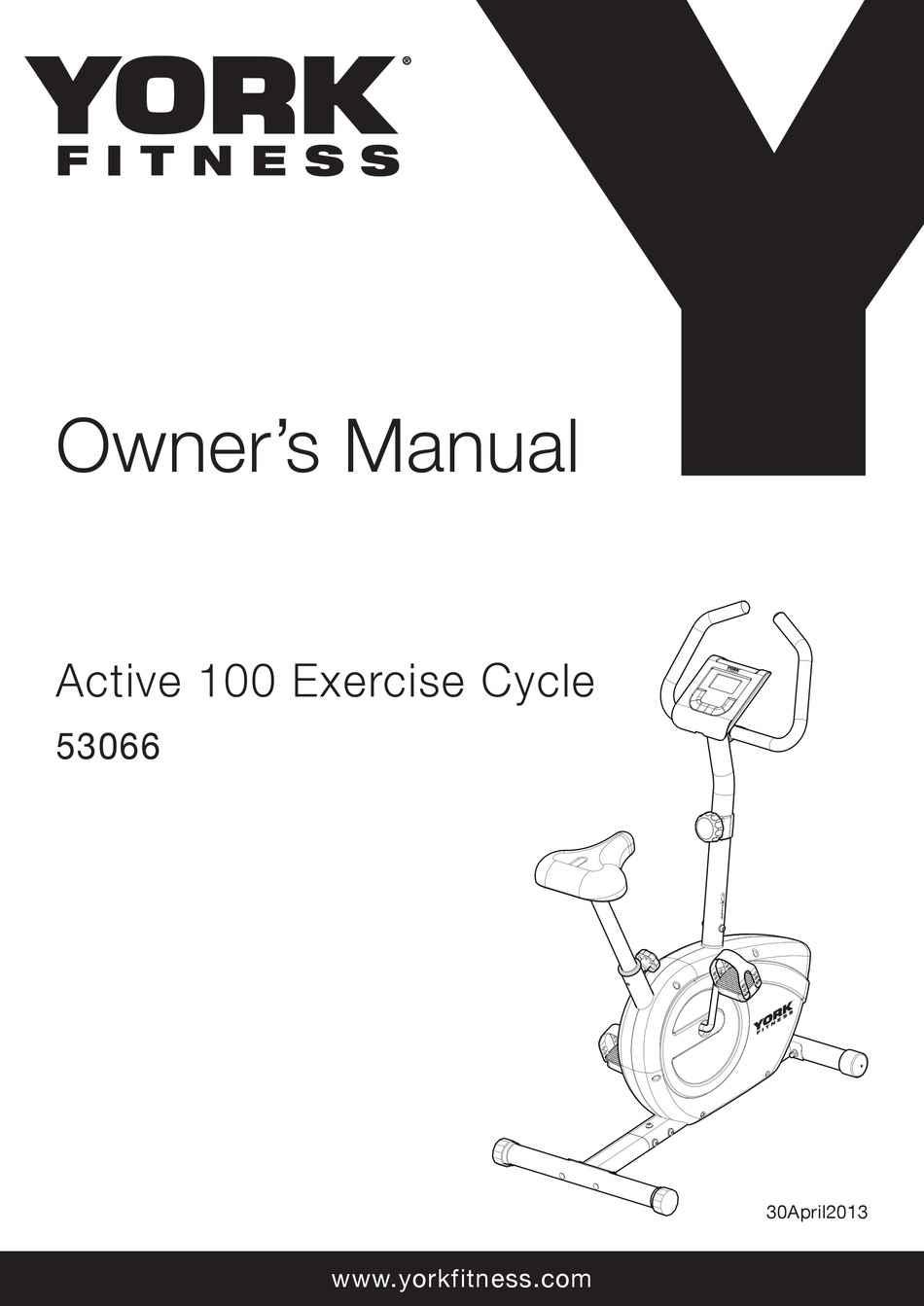 york active 100 exercise bike