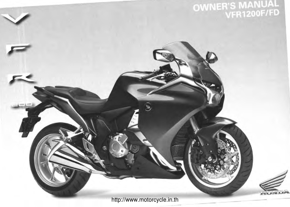 Honda Vfr1200f Owner S Manual Pdf Download Manualslib