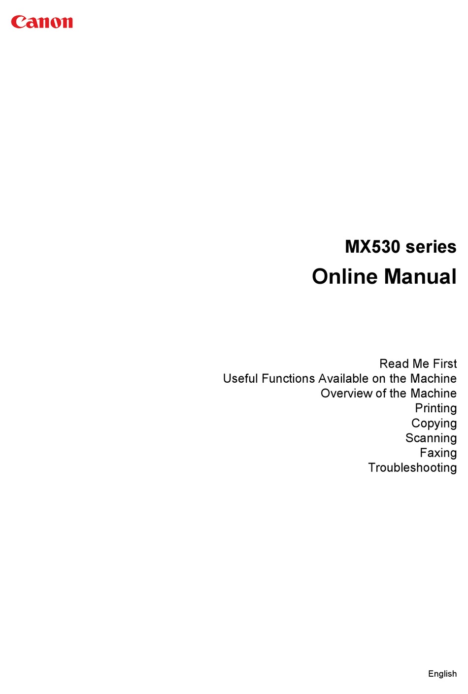 manual to add perfume CANON MX530 SERIES ONLINE MANUAL Pdf Download | ManualsLib