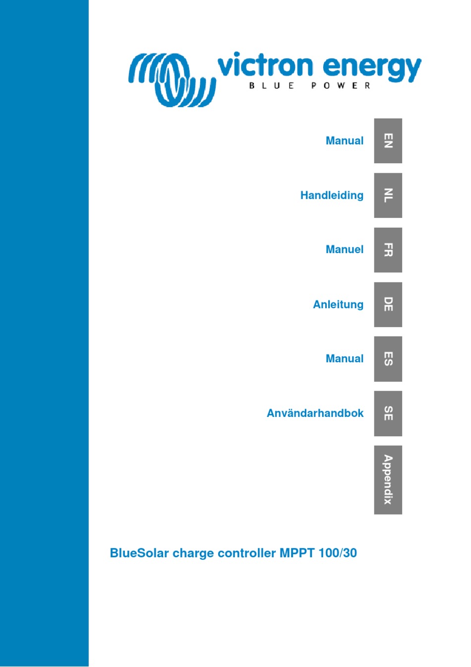VICTRON ENERGY MPPT 100/30 MANUAL Pdf Download ManualsLib