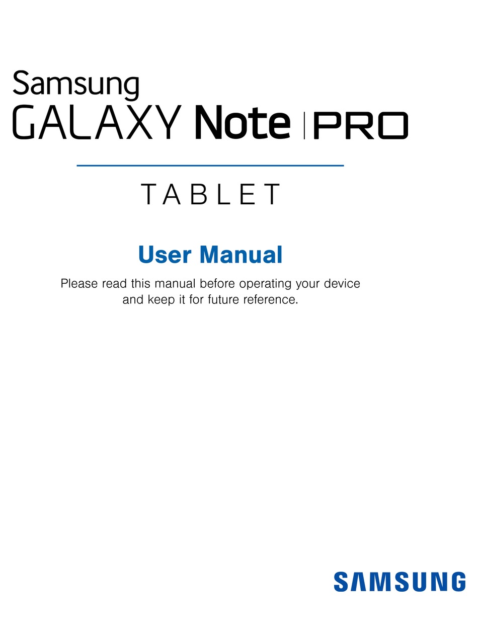 SAMSUNG GALAXY NOTE PRO USER MANUAL Pdf Download | ManualsLib
