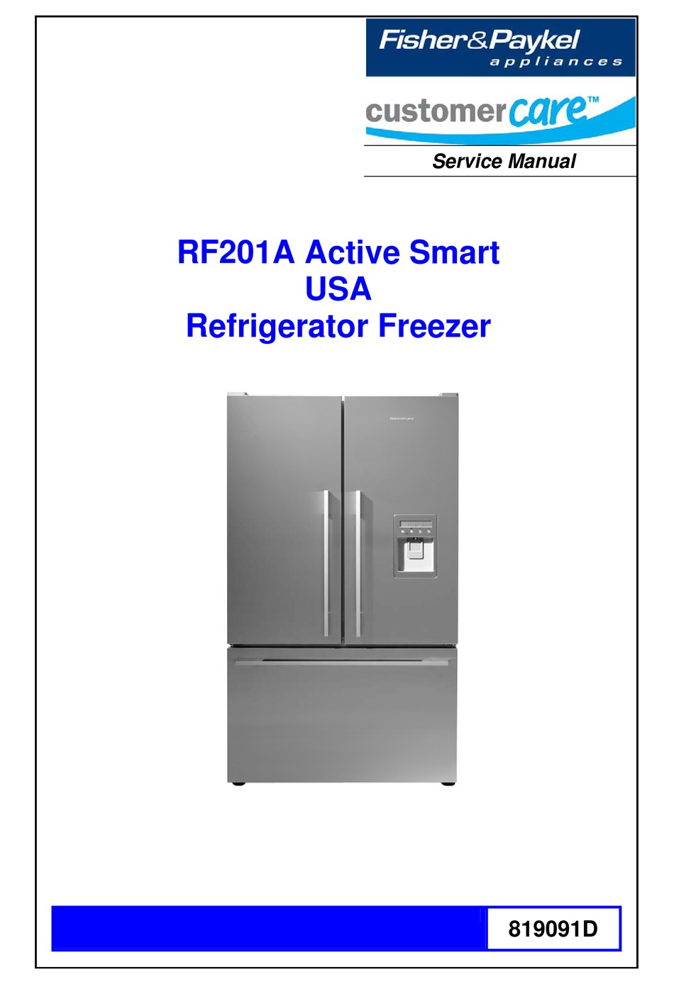 Fisher Paykel Rf201a Service Manual Pdf Download Manualslib