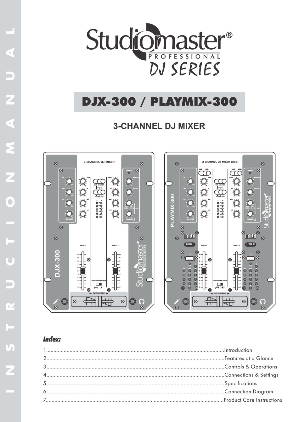 Studiomaster Djx 300 Instruction Manual Pdf Download Manualslib