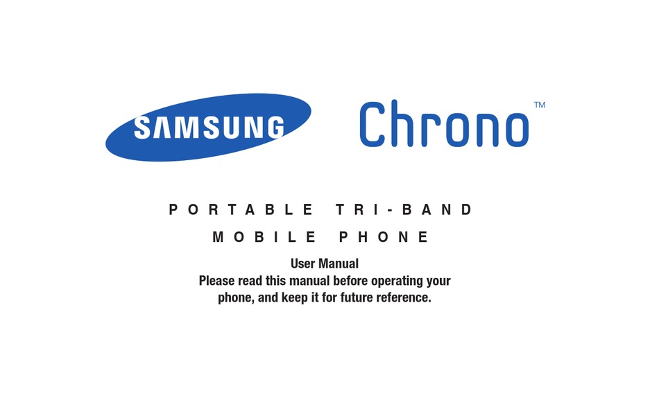 SAMSUNG CHRONO USER MANUAL Pdf Download | ManualsLib