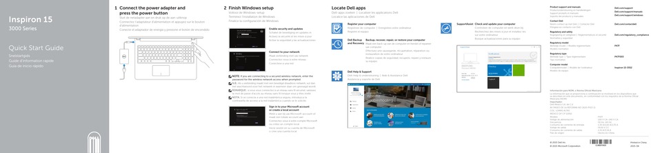 DELL INSPIRON 15 3000 SERIES QUICK START MANUAL Pdf Download | ManualsLib