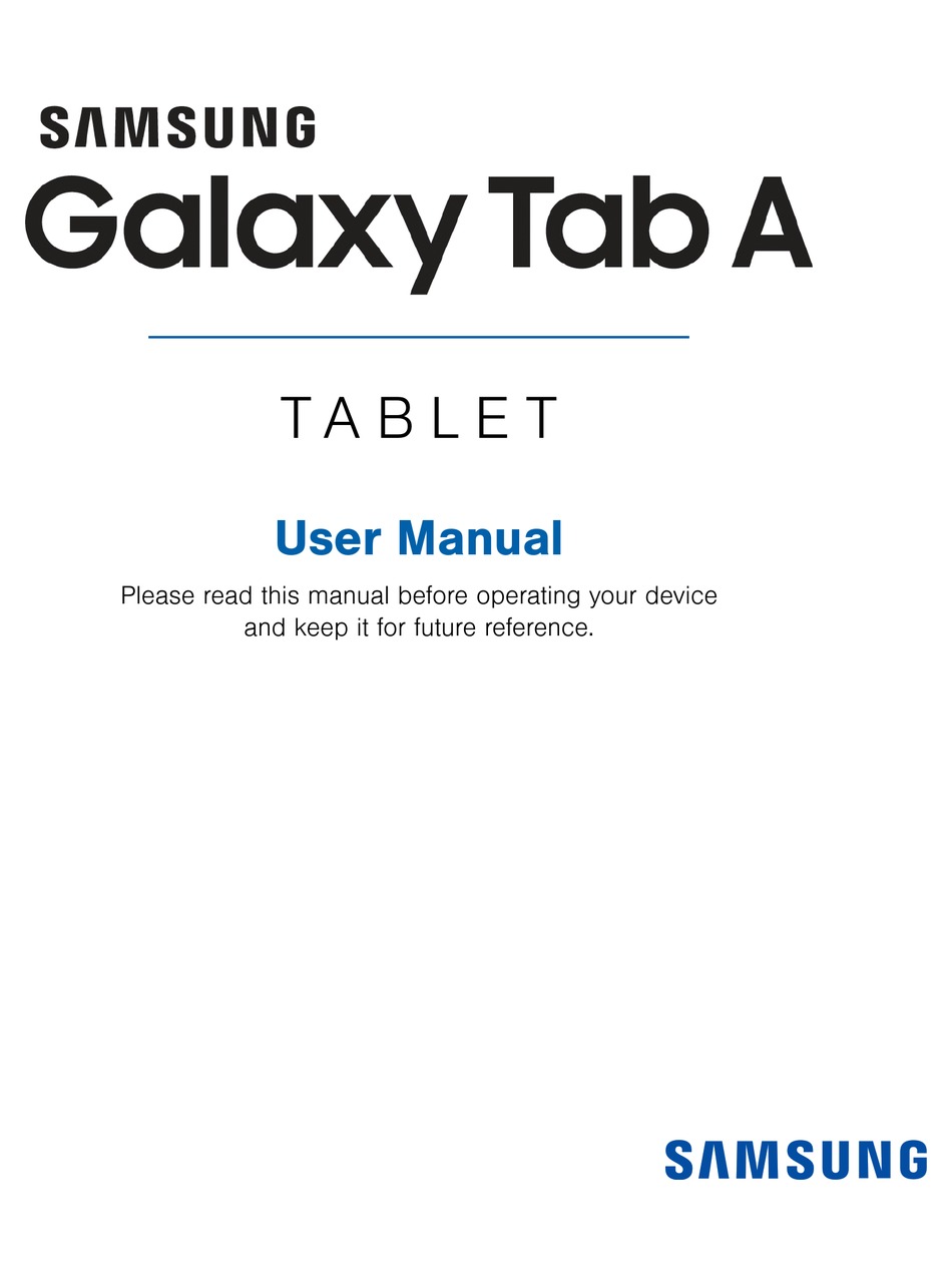 SAMSUNG GALAXY TAB A USER MANUAL Pdf Download | ManualsLib