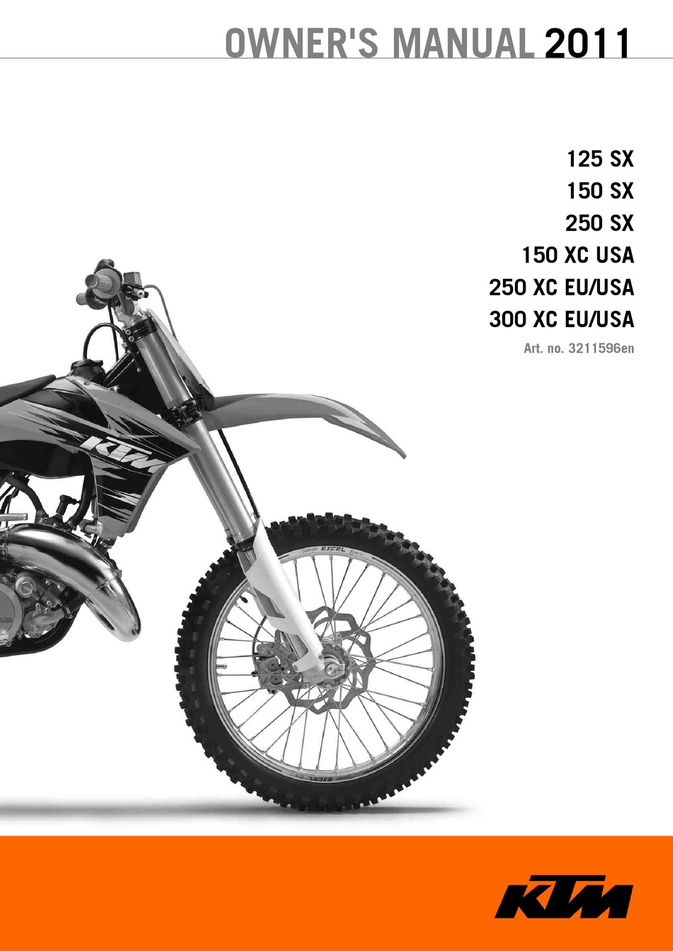 KTM 125 SX OWNER'S MANUAL Pdf Download ManualsLib