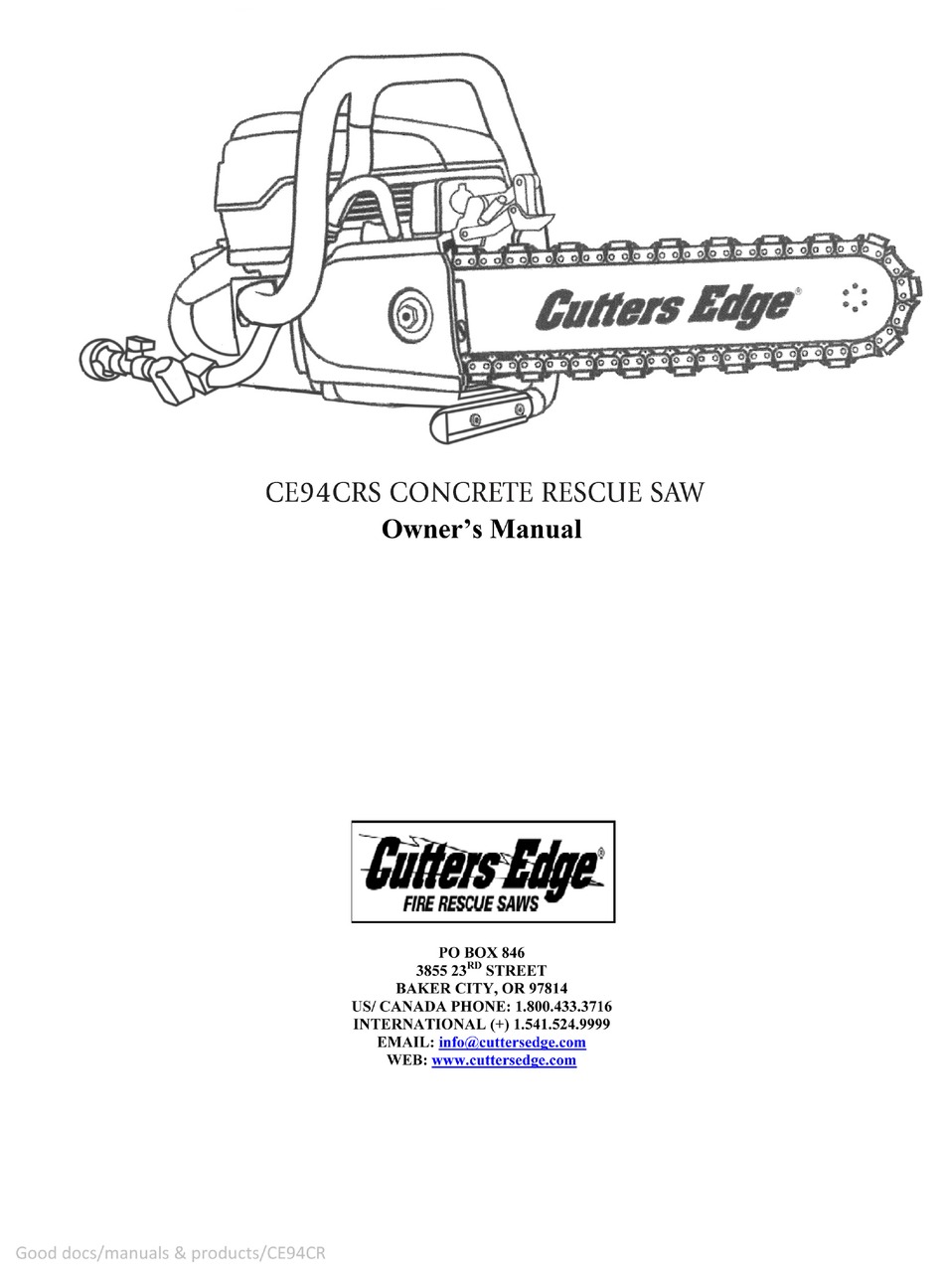 CUTTERS EDGE CE94CRS OWNER'S MANUAL Pdf Download ManualsLib