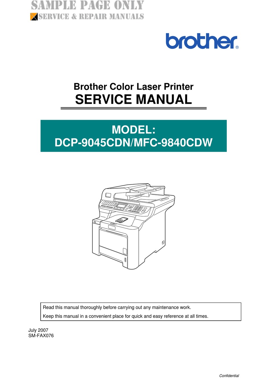 Brother Dcp 9045cdn Service Manual Pdf Download Manualslib