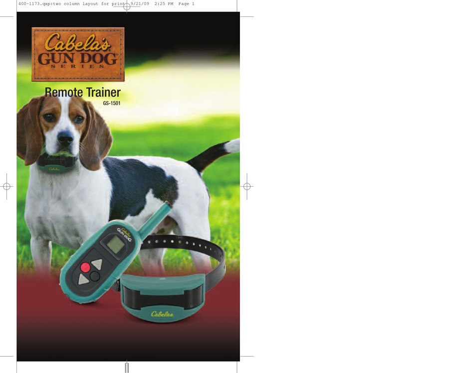 Cabelas bark collar clearance manual