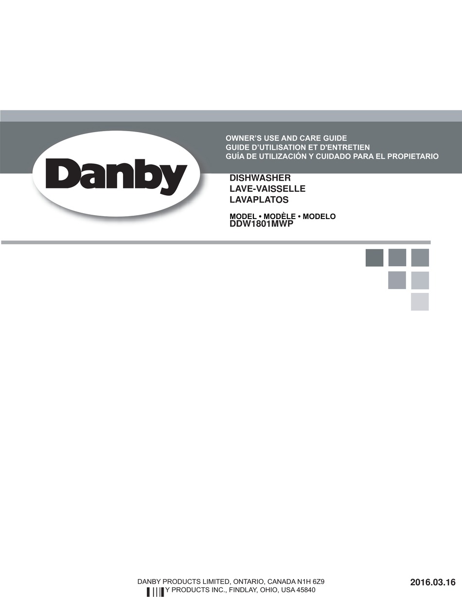 DANBY DDW1801MWP OWNER'S USE AND CARE MANUAL Pdf Download | ManualsLib