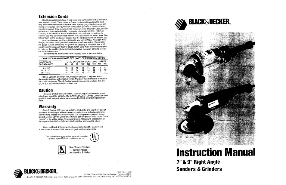 Black & Decker 4255 Parts Diagram for Grinder