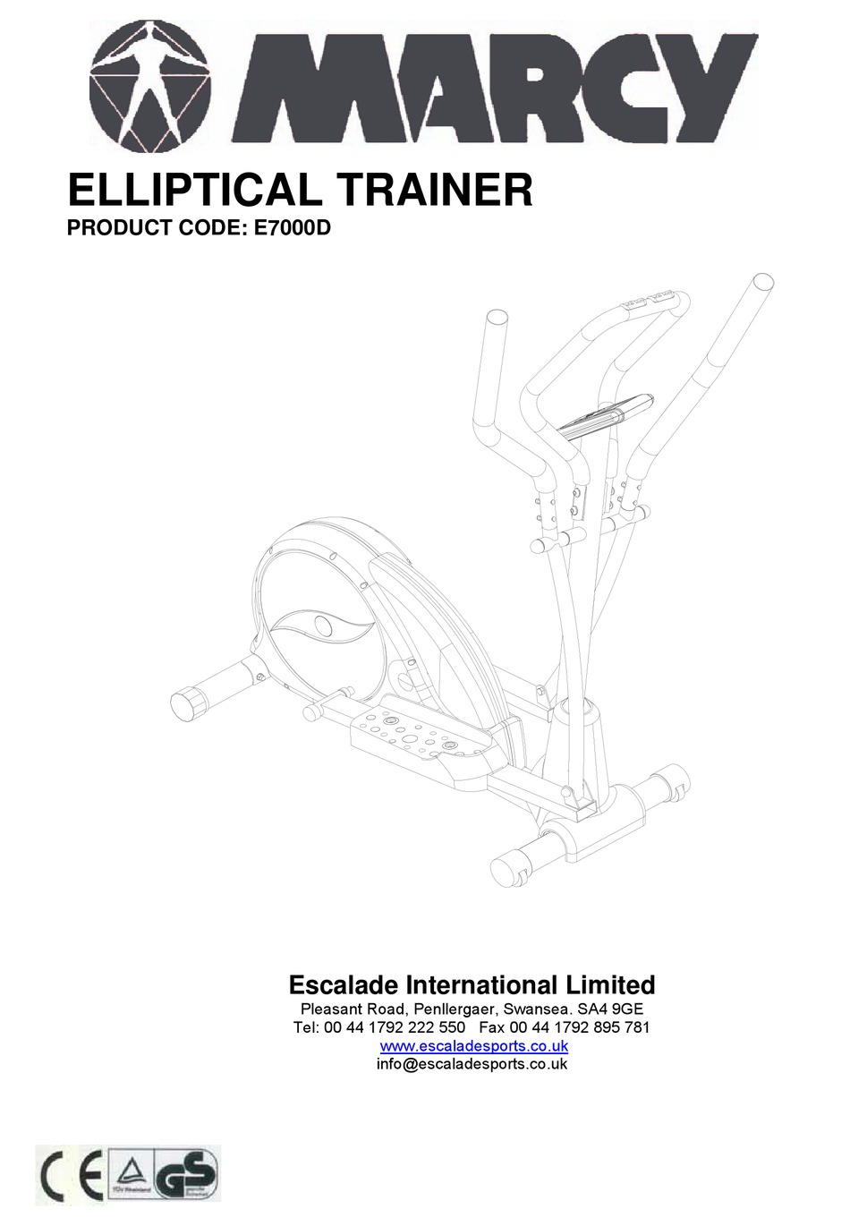 Marcy E7000d Manual Pdf Download Manualslib