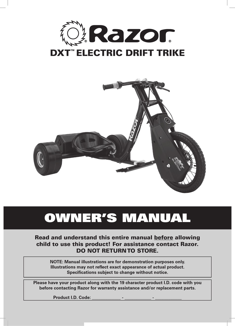 RAZOR DXT OWNER'S MANUAL Pdf Download 