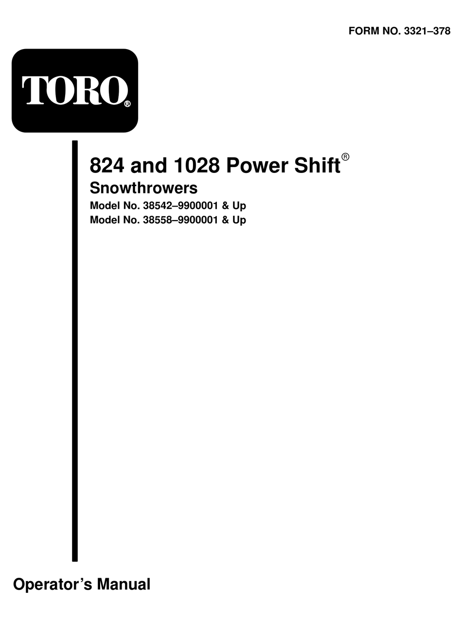 TORO 38542 OPERATOR'S MANUAL Pdf Download | ManualsLib
