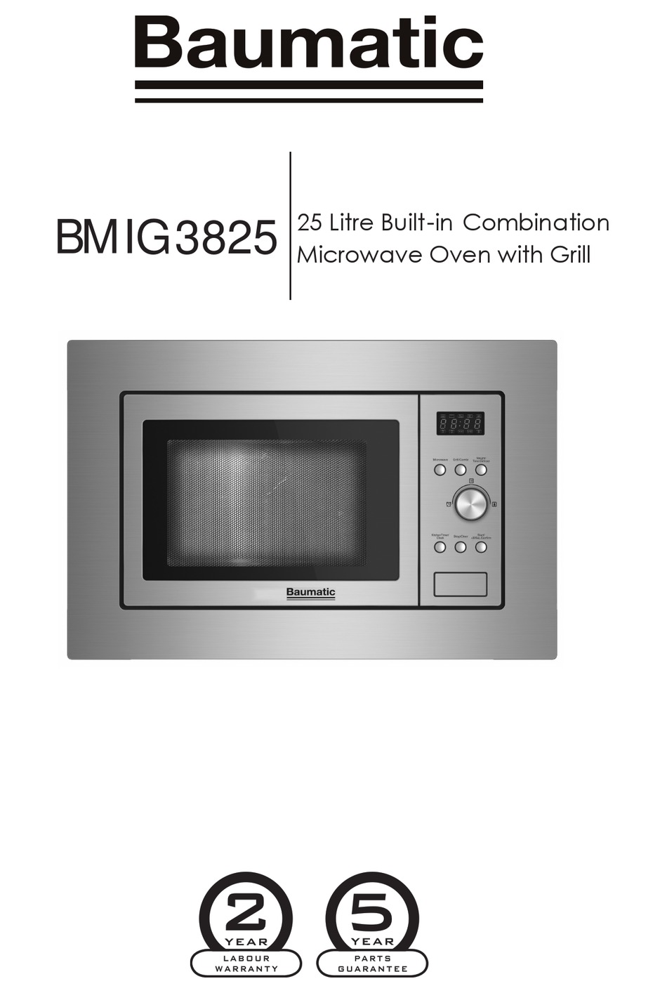 baumatic bmc253ss built in combination microwave