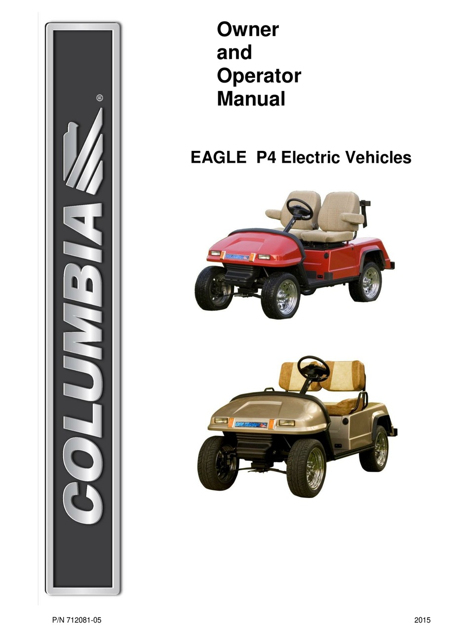 Columbia Par Car P4g 1989 Parts Manual